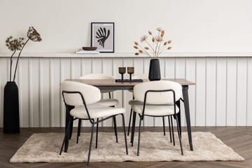 Rektangulär matgrupp Venture Home Vit Valnöt 4st - Møbler - Bord - Spisegruppe