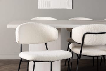 Rektangulär matgrupp Venture Home Vit Vit 6st - Møbler - Bord - Spisegruppe