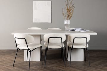 Rektangulär matgrupp Venture Home Vit Vit 6st - Møbler - Bord - Spisegruppe