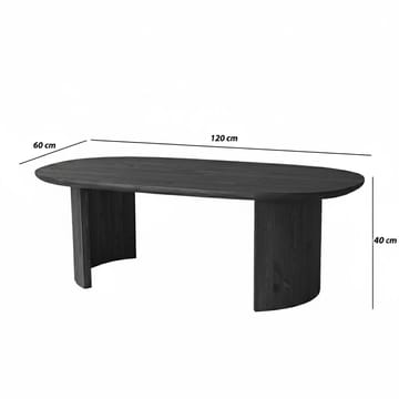 Renvik Sofabord 120x40x60 cm - Antrasitt - Møbler - Bord - Sofabord & salongbord