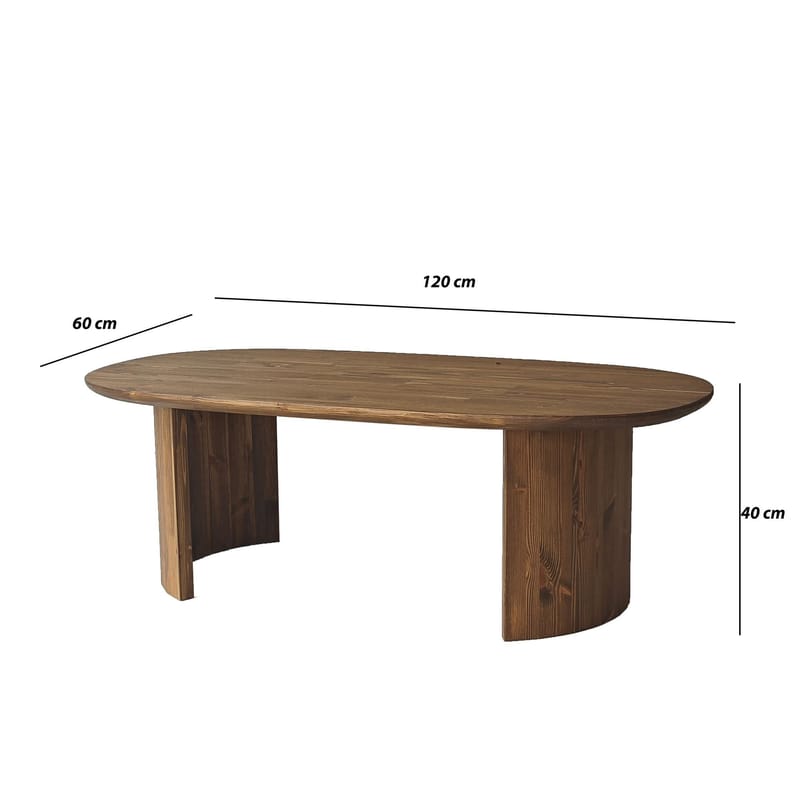 Renvik Sofabord 120x40x60 cm - Valnøtt - Møbler - Bord - Sofabord & salongbord