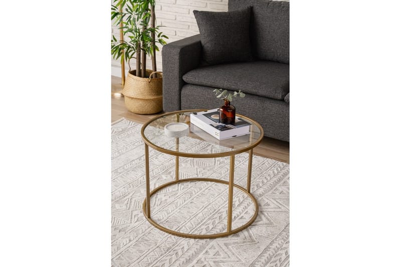 Retzow Stuebord 60 cm - Gull - Møbler - Bord - Sofabord & salongbord