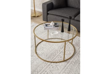 Retzow Stuebord 80 cm - Gull/Gjennomsiktig - Møbler - Bord - Sofabord & salongbord