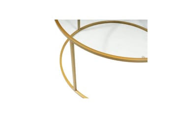 Retzow Stuebord 80 cm - Gull/Gjennomsiktig - Møbler - Bord - Sofabord & salongbord