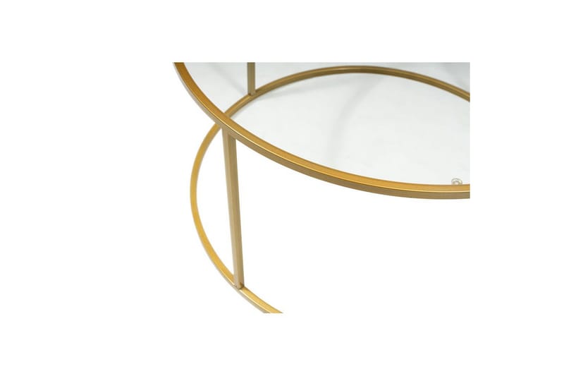 Retzow Stuebord 80 cm - Gull/Gjennomsiktig - Møbler - Bord - Sofabord & salongbord