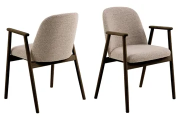 Richeto spisebord 180 cm røkt eik med 4 Reciclar spisestoler - Røkt eik/greige - Møbler - Bord - Spisegruppe