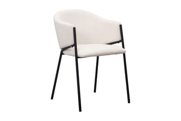 Richeto Spisebord 210 cm med 6 Filip Spisestoler - Røkt eik / Hvit Bouclé - Møbler - Bord - Spisegruppe