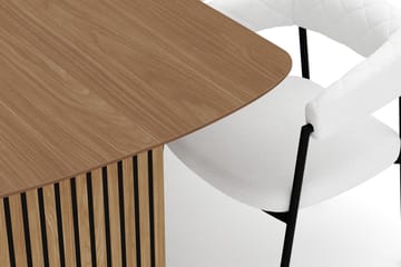 Richeto Spisebord 210 cm med 6 Velma Spisestoler - Naturlig finish / Hvit Bouclé - Møbler - Bord - Spisegruppe