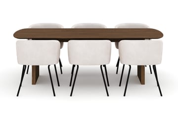 Richeto Spisebord 240 cm med 6 Berit Stoler - Eik - Møbler - Bord - Spisegruppe