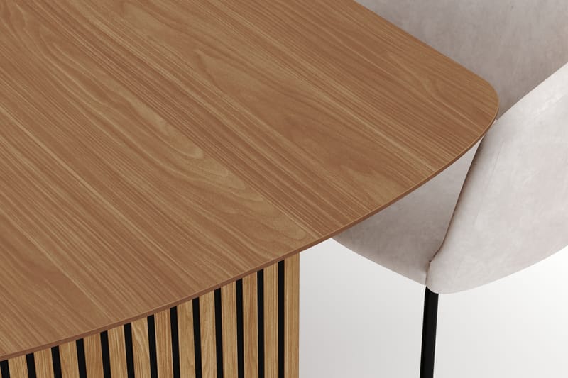 Richeto Spisebord 240 cm med 6 Berit Stoler - Natur - Møbler - Bord - Spisegruppe