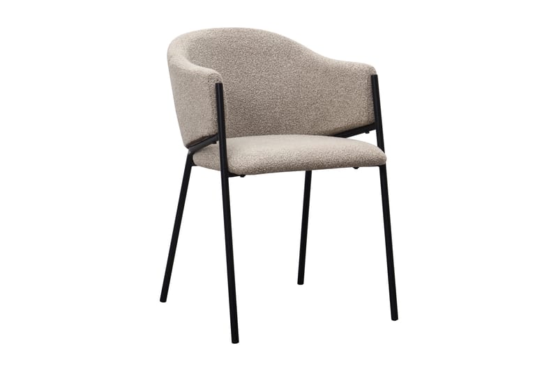 Richeto Spisebord 240 cm med 6 Filip Spisestoler - Røkt eik / Taupe Bouclé - Møbler - Bord - Spisegruppe