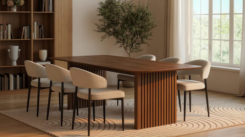 Richeto Spisebord 240 cm med 6 Sawako Stoler - Eik - Møbler - Bord - Spisegruppe