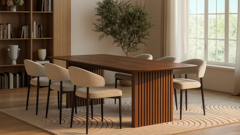 Richeto spisebord 240 cm med 6 Sawako stoler - Eik - Møbler - Bord - Spisegruppe