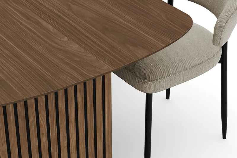 Richeto spisebord 240 cm med 6 Sawako stoler - Røkt eik - Møbler - Bord - Spisegruppe