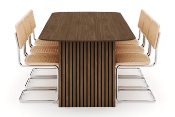 Richeto Spisebord 240 cm med 6 stk Build Matstkolar - Røyket Eik - Møbler - Bord - Spisegruppe