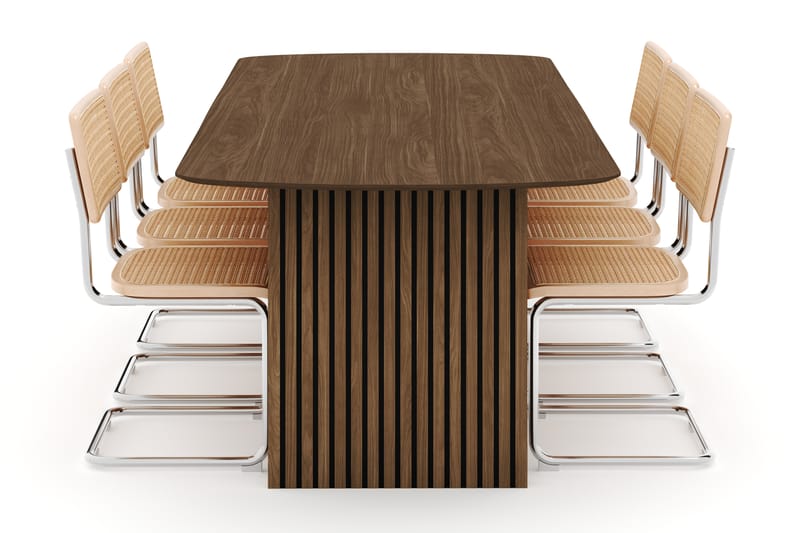 Richeto Spisebord 240 cm med 6 stk Build Spisestoler - Røyket Eik - Møbler - Bord - Spisegruppe