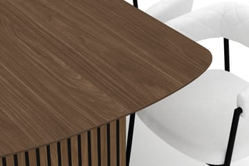 Richeto Spisebord 240 cm med 8 Velma Spisestoler - Røkt eik / Hvit Bouclé - Møbler - Bord - Spisegruppe