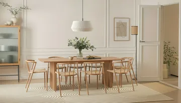 Richeto spisebord 240 cm med 8 Winston spisestoler - Eik - Møbler - Bord - Spisegruppe