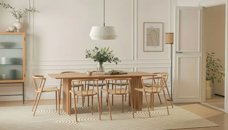 Richeto spisebord 240 cm med 8 Winston spisestoler - Eik - Møbler - Bord - Spisegruppe