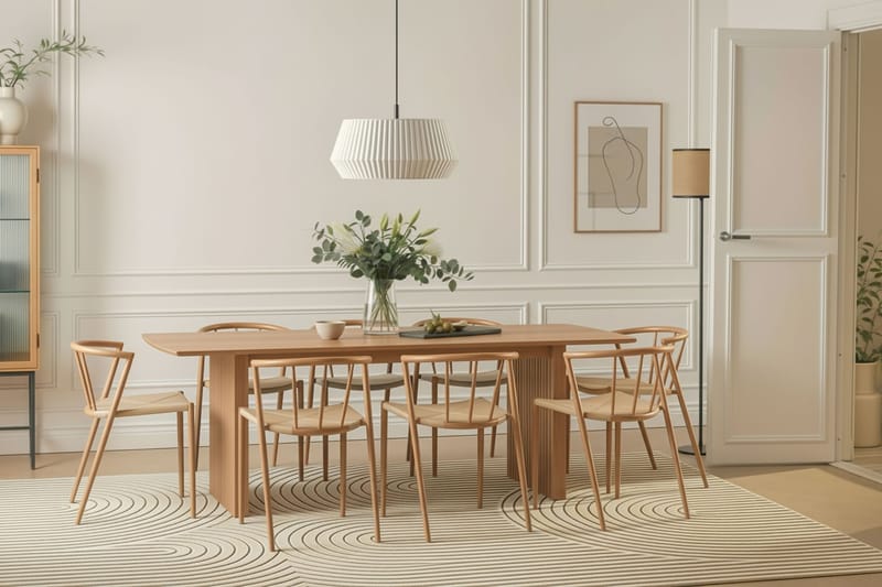 Richeto spisebord 240 cm med 8 Winston spisestoler - Eik - Møbler - Bord - Spisegruppe
