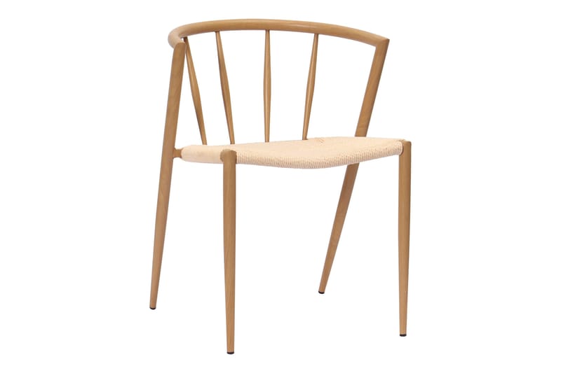 Richeto spisebord 240 cm med 8 Winston spisestoler - Naturlig finish / Beige / Metallben eik - Møbler - Bord - Spisegruppe