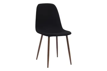Richeto spisebord røkt eik 210 cm valnøtt + 8 stk. Nibe stol svart med valnøttben - Brun/Svart - Møbler - Bord - Spisegruppe