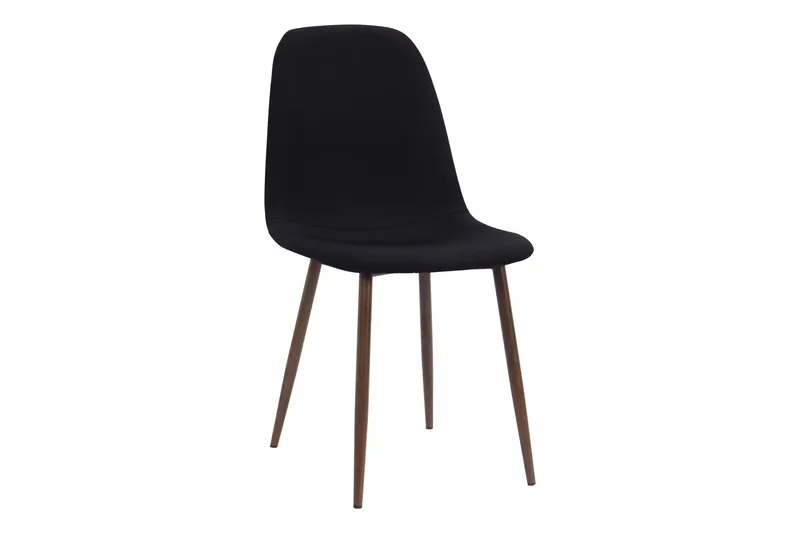 Richeto spisebord røkt eik 210 cm valnøtt + 8 stk. Nibe stol svart med valnøttben - Brun/Svart - Møbler - Bord - Spisegruppe