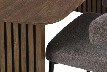 Richeto spisebord røkt eik 240 cm med 6 Sawako Greige stoler - Røkt eik/greige - Møbler - Bord - Spisegruppe