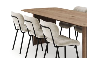 Richeto Spisegruppe 240 cm med 6 Cyana Spisestoler - Eik - Møbler - Bord - Spisegruppe