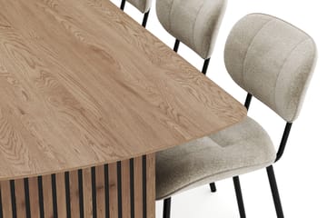 Richeto Spisegruppe 240 cm med 6 Cyana Spisestoler - Naturlig finish - Møbler - Bord - Spisegruppe