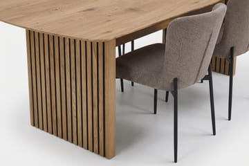 Richeto Spisegruppe Eik 240 cm med 6 Elsie Spisestoler - Eik/Grå - Møbler - Bord - Spisegruppe