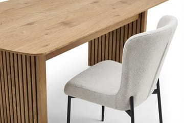 Richeto Spisegruppe Eik 240 cm med 6 Elsie Spisestoler - Eik/Hvit - Møbler - Bord - Spisegruppe