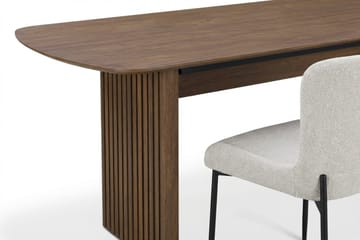 Richeto Spisegruppe Røkt Eik 180 cm med 4 Elsie Spisestoler - Røkt eik/Hvit - Møbler - Bord - Spisegruppe