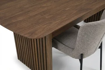 Richeto spisegruppe røkt eik 180 cm med 4 Elsie spisestoler - Røkt eik/lysegrå - Møbler - Bord - Spisegruppe