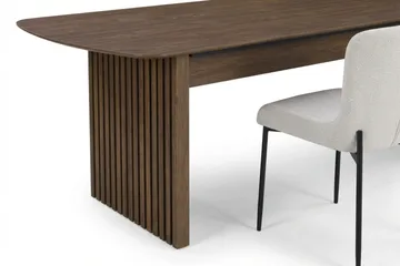 Richeto spisegruppe røkt eik 210 cm med 6 Elsie spisestoler - Røkt eik/hvit - Møbler - Bord - Spisegruppe