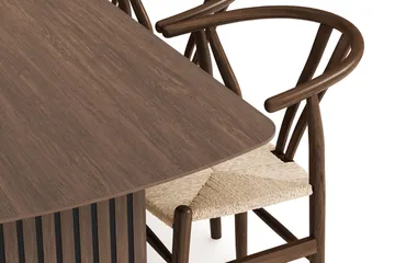 Richeto Spisegruppe Røkt Eik 240 cm med 6 Dastoori Spisestoler - Røyket Eik - Møbler - Bord - Spisegruppe