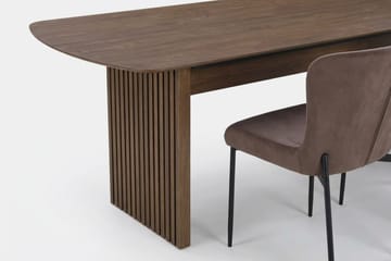 Richeto spisegruppe røkt eik 240 cm med 6 Elsie spisestoler - Røkt eik/brun - Møbler - Bord - Spisegruppe