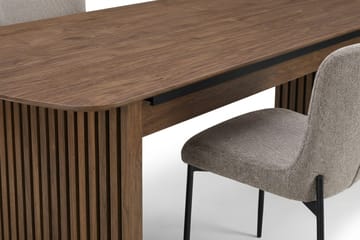 Richeto Spisegruppe Røkt Eik 240 cm med 6 Elsie Spisestoler - Røkt eik/Lys grå - Møbler - Bord - Spisegruppe