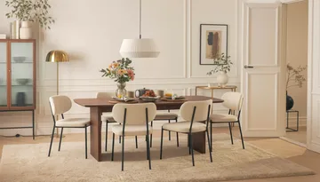Richeto Spisegruppe Røkt Eik 240 cm med 6 Gemmiano Spisestoler - Røkt eik - Møbler - Bord - Spisegruppe