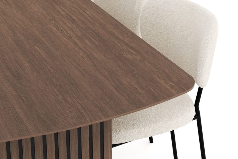 Richeto Spisegruppe Røkt Eik 240 cm med 6 Gemmiano Spisestoler - Røyket Eik - Møbler - Bord - Spisegruppe