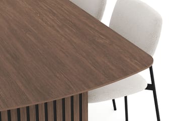 Richeto Spisegruppe Røkt Eik 240 cm med 6 Lowe Spisestoler - Røyket Eik - Møbler - Bord - Spisegruppe