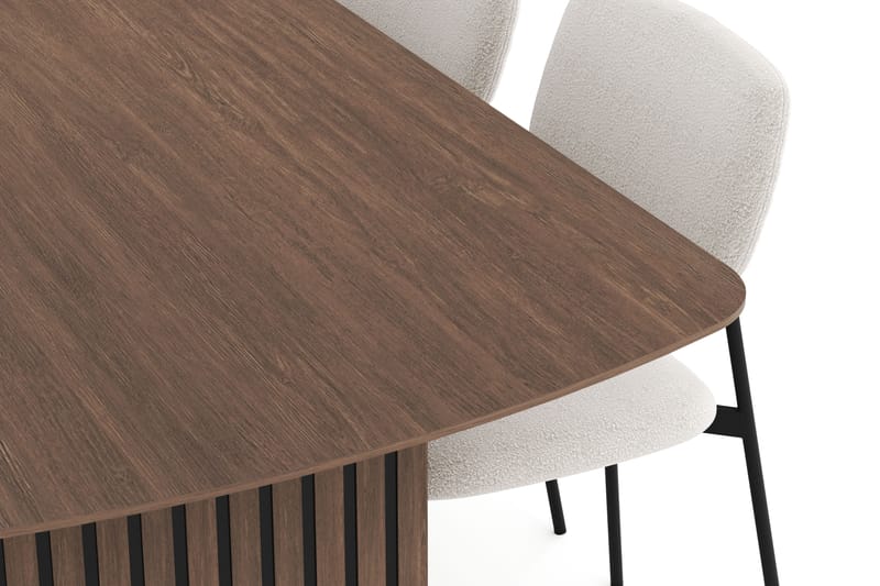 Richeto Spisegruppe Røkt Eik 240 cm med 6 Lowe Spisestoler - Røyket Eik - Møbler - Bord - Spisegruppe