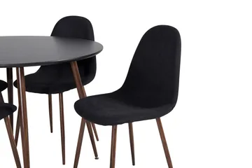 Ridones spisegruppe inkl. 4 Ypas stoler - Svart/Brun - Møbler - Bord - Spisegruppe