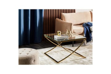 Ringgold Kvadratisk Salongbord 70 cm i Glass med Understell i Metall - Klar - Møbler - Bord - Sofabord & salongbord