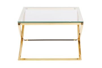 Ringgold Kvadratisk Salongbord 70 cm i Glass med Understell i Metall - Klar - Møbler - Bord - Sofabord & salongbord