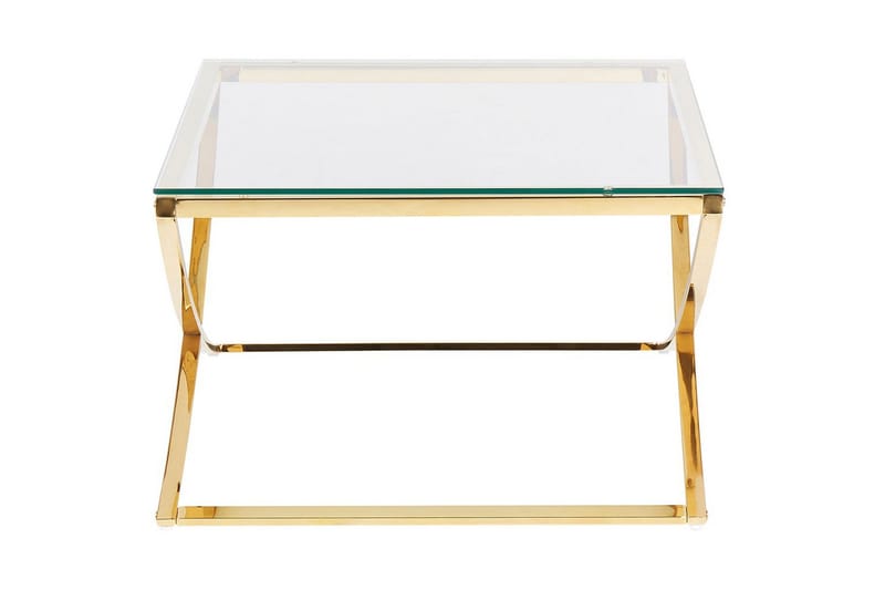 Ringgold Kvadratisk Salongbord 70 cm i Glass med Understell i Metall - Klar - Møbler - Bord - Sofabord & salongbord