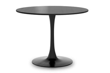 Ringstad Rund Spisegruppe 100cm med 4 Alsarp Spisestoler - Svart - Møbler - Bord - Spisegruppe