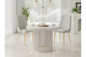 Rivale Matbord 100 cm Rund - Beige - Møbler - Bord - Spisebord & kjøkkenbord