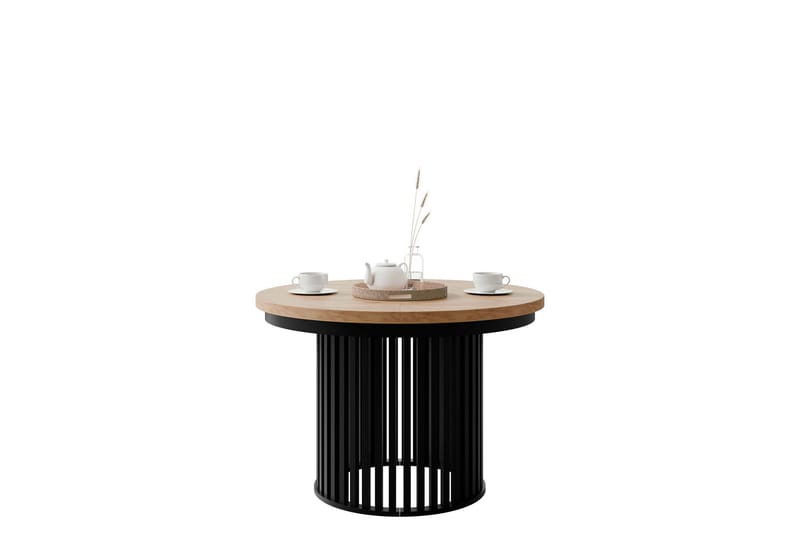 Rivale Matbord 100 cm Rund, Brun/Svart