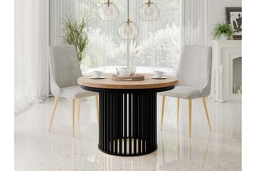 Rivale Matbord 100 cm Rund - Brun/Svart - Møbler - Bord - Spisebord & kjøkkenbord